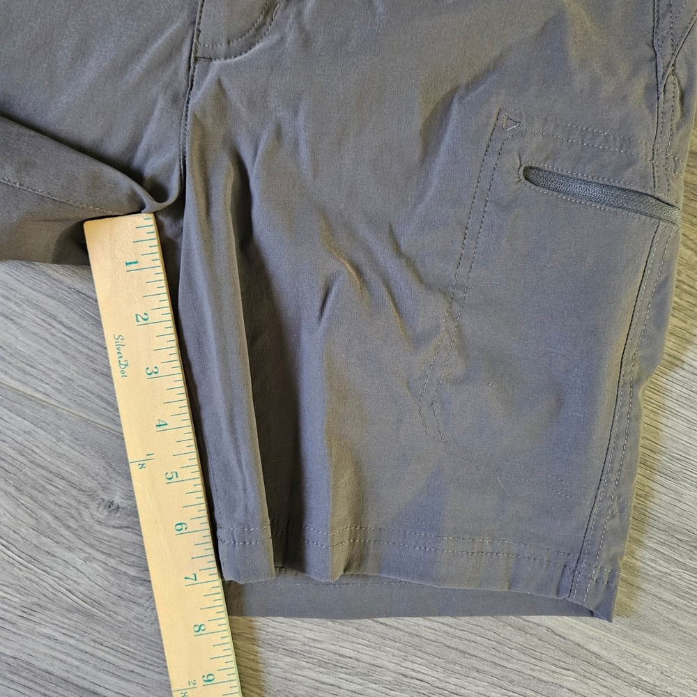 Eddie Bauer Guide Pro Shorts Womens 8 Gray Hiking Outdoor Stretch Cargo Nylon - Picture 9 of 10
